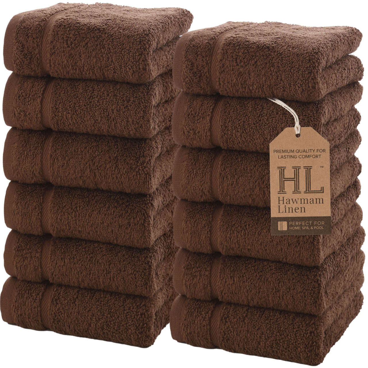 Classic Oasis Collection 12 Piece Washcloths