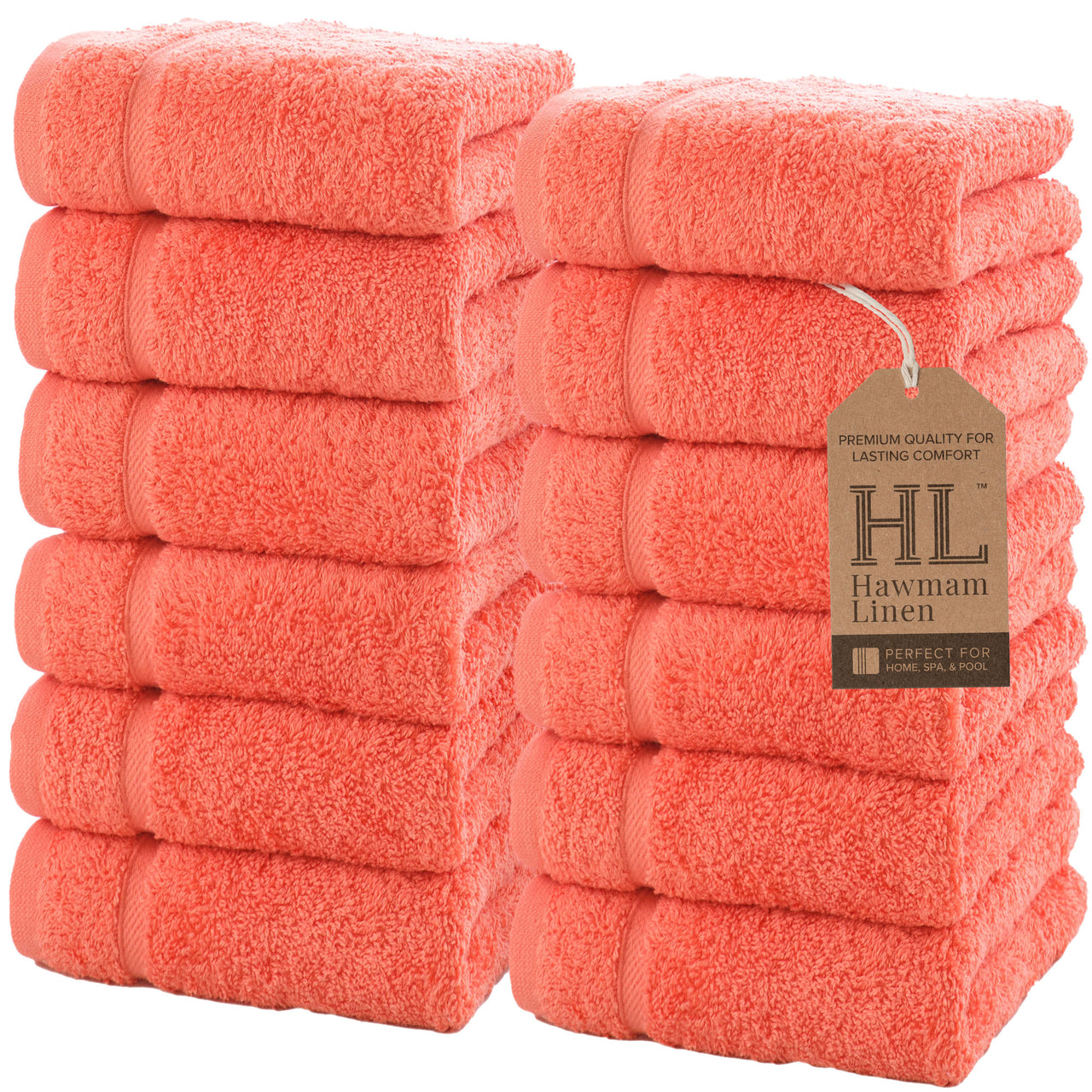 Classic Oasis Collection 12 Piece Washcloths