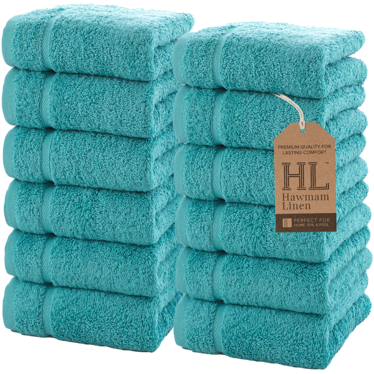 Classic Oasis Collection 12 Piece Washcloths