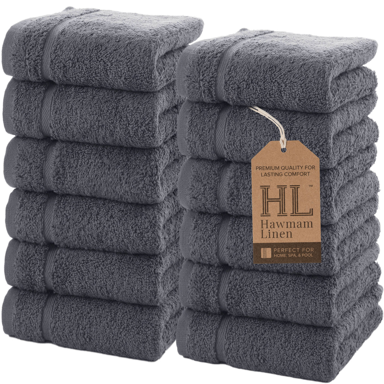 Classic Oasis Collection 12 Piece Washcloths