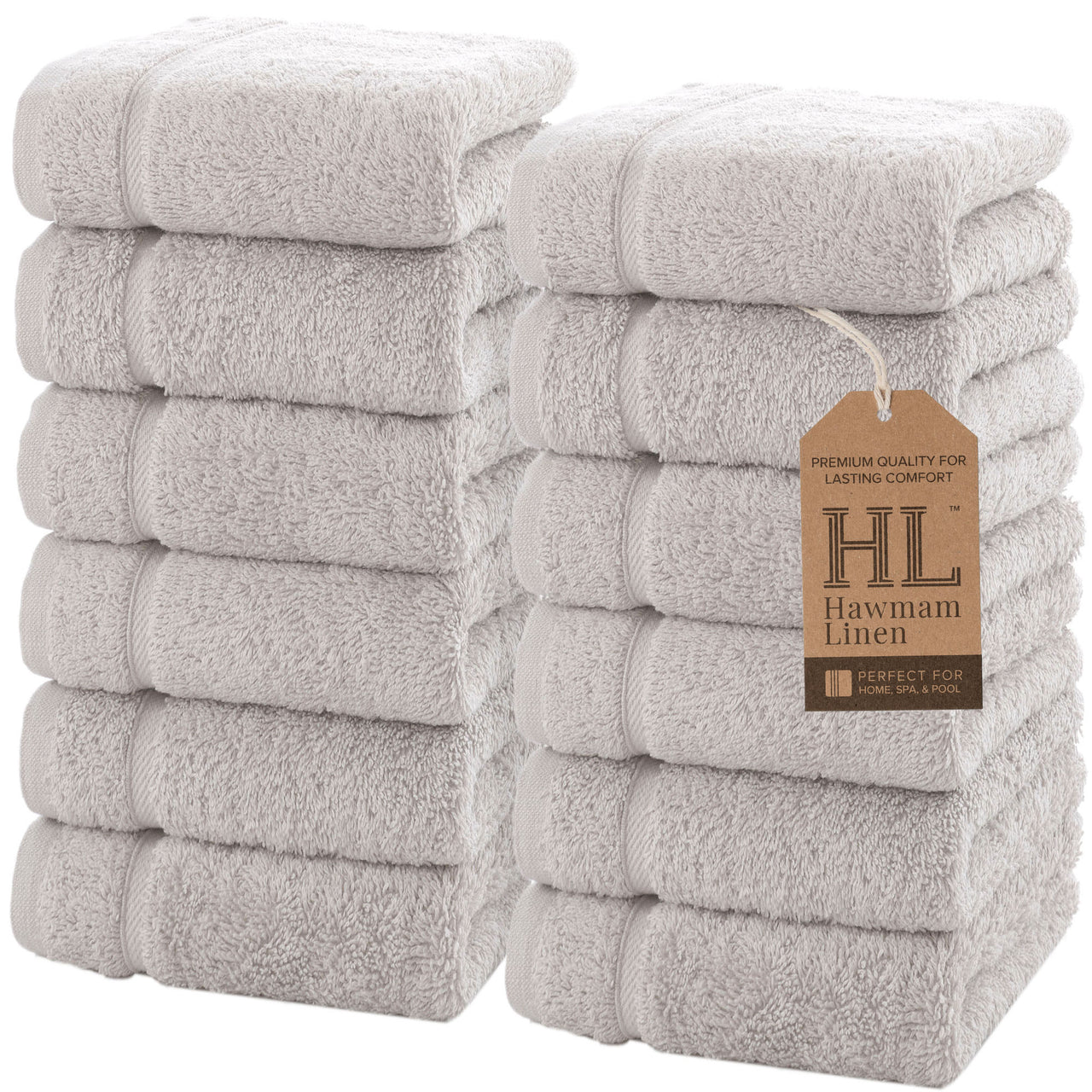 Classic Oasis Collection 12 Piece Washcloths