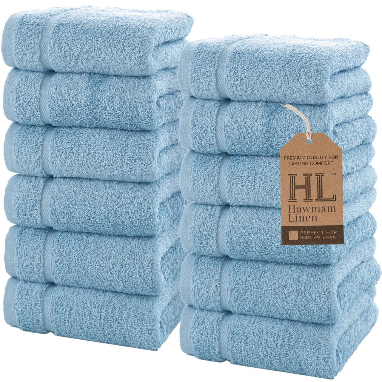 Classic Oasis Collection 12 Piece Washcloths
