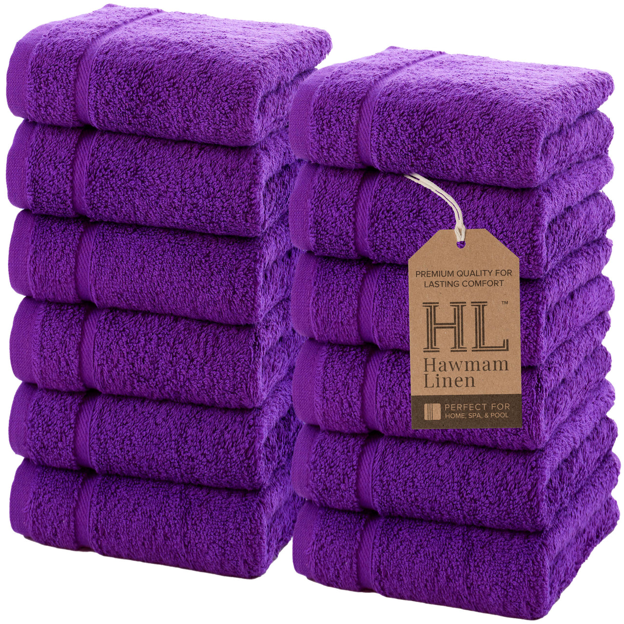 Classic Oasis Collection 12 Piece Washcloths
